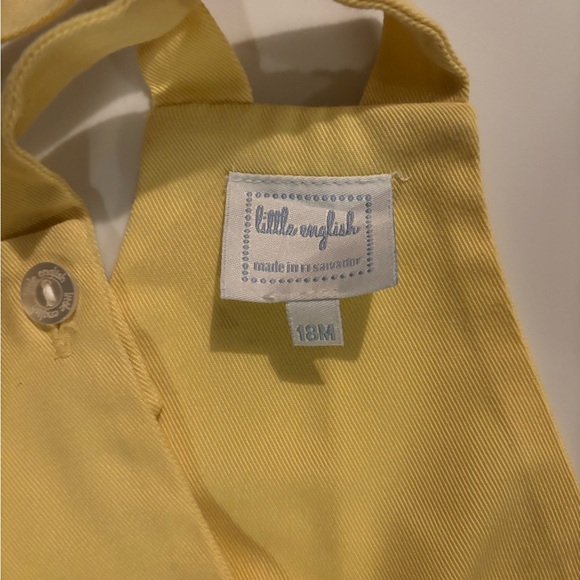 Little English Yellow Ruffle Overalls - Picture 2 of 3